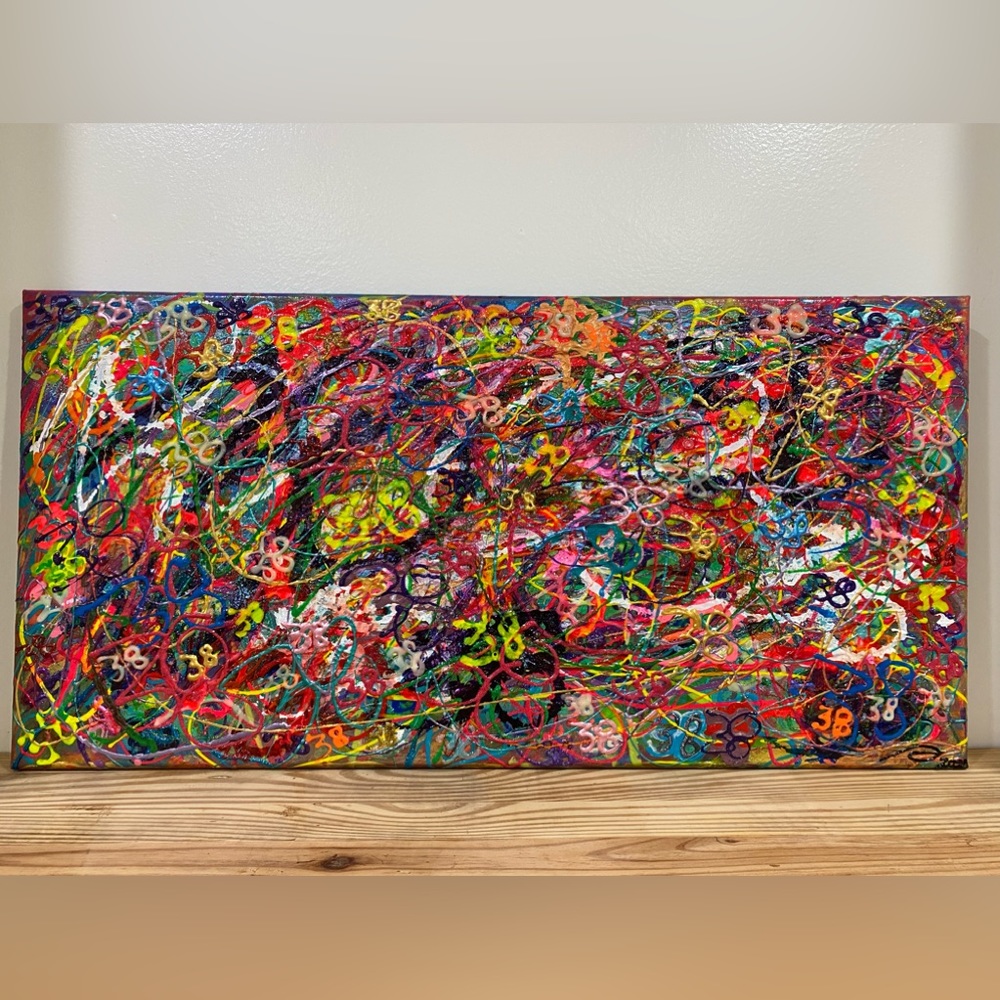 Original artwork RobynRossArt “I Love You To Infinity And Back” 15” x 30”